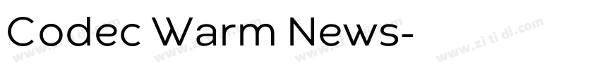 Codec Warm News字体转换